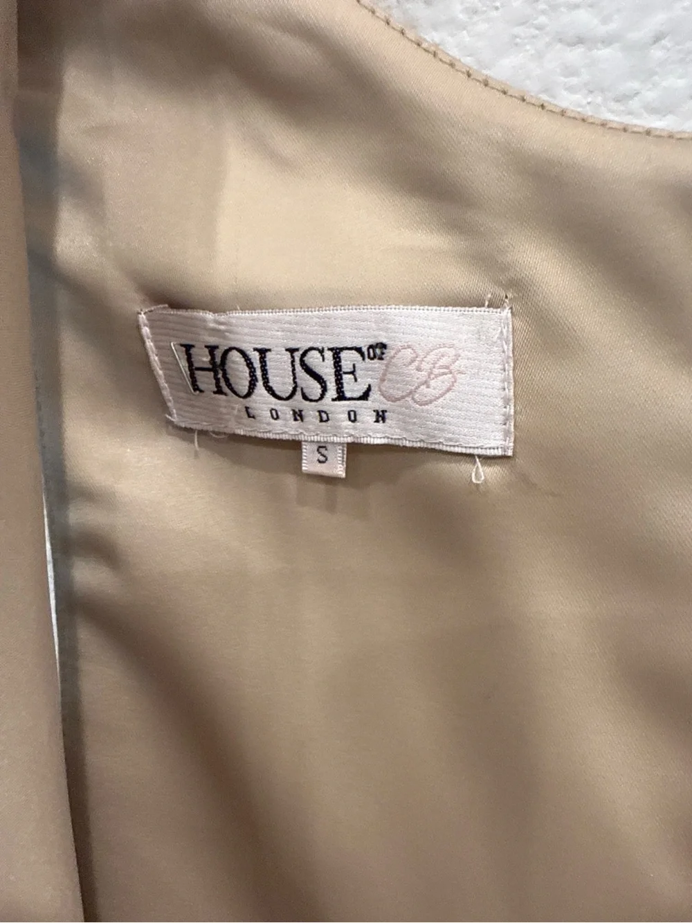 House of CB London Champagne Satin Draped Romper Size Small - Picture 3 of 5